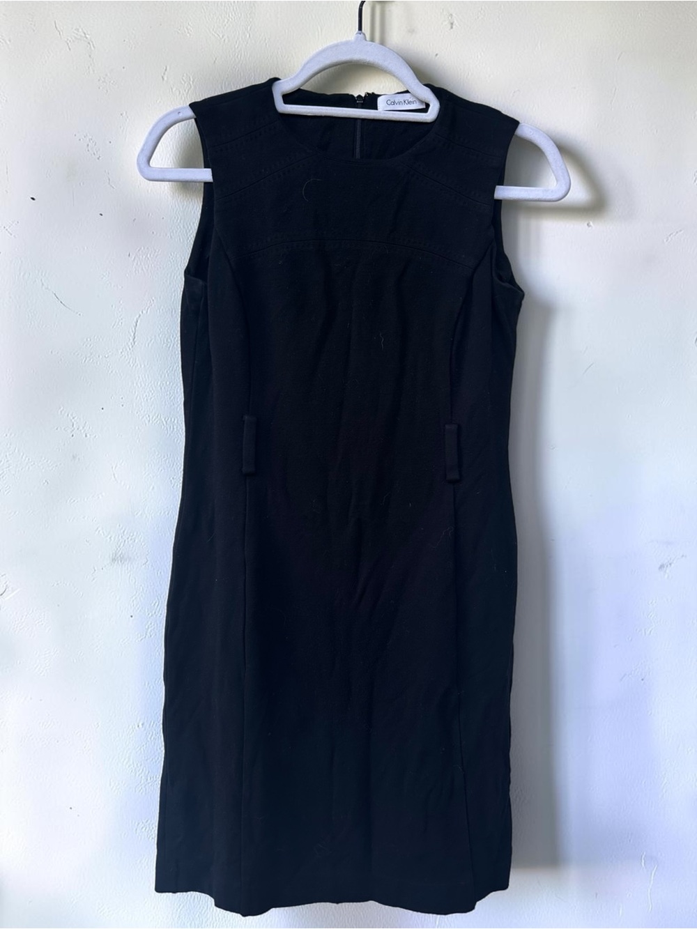 Calvin Klein Black Sleeveless Sheath Dress